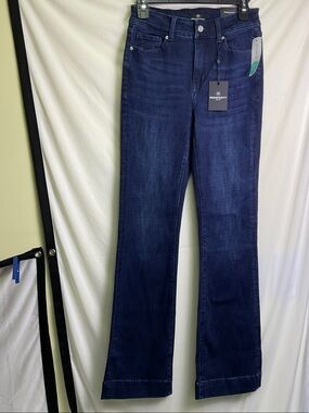 Prosperity Cara Trouser Hem Bootcut Jean Dark Blue
